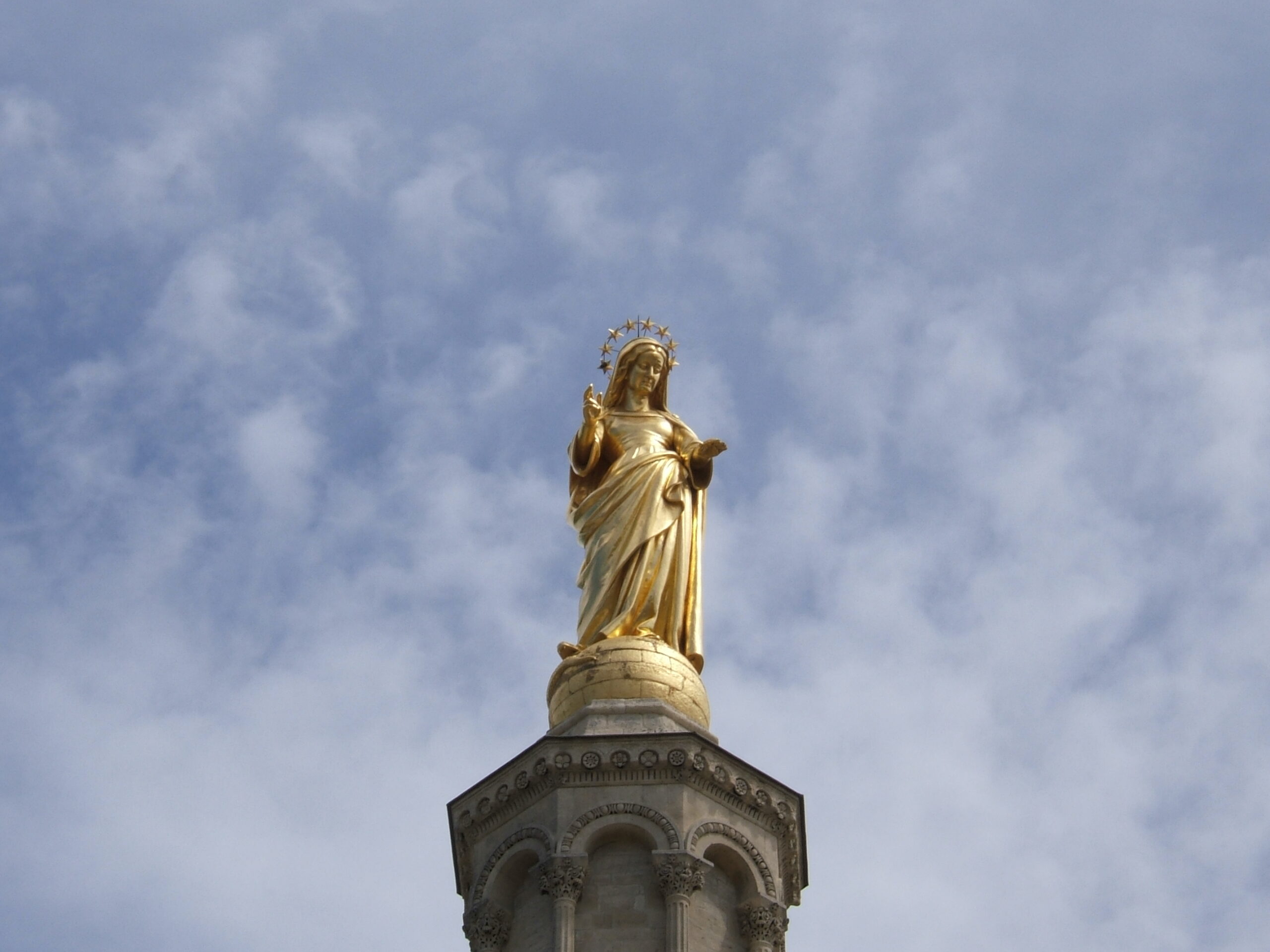 Statue of the Virgin Mary at Avignon Cathedral