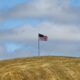 An American flag in Petaluma