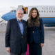 US Ambassador to Israel Mike Huckabee and SecHomeSec Kristi Noem at Ben Gurion Airport in Tel Aviv, Israel