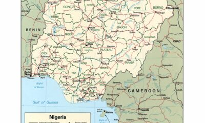 Map of Nigeria as of 1993
