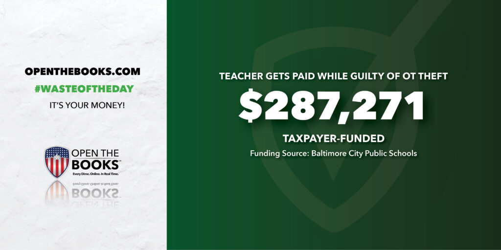 Waste of the Day Alleged Thief Hired at Maryland School