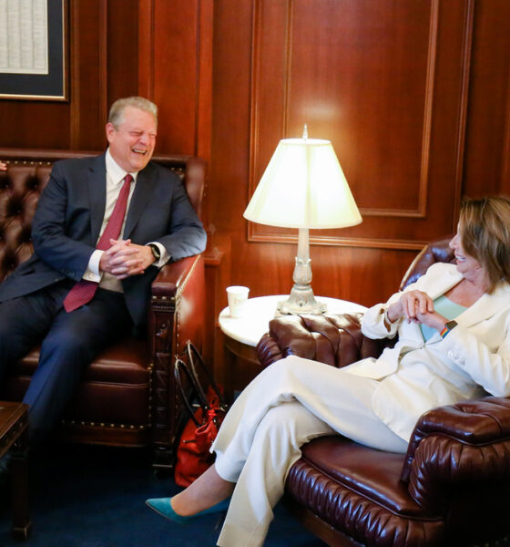 Al Gore hangs out with Nancy Pelosi in 2017