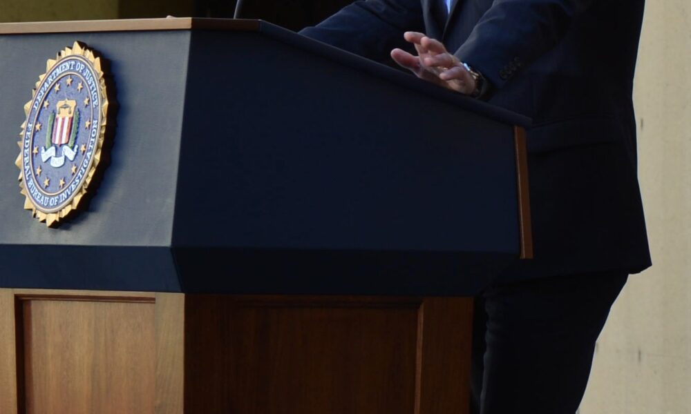 Christopher Wray, former Director of the FBI, at his installation