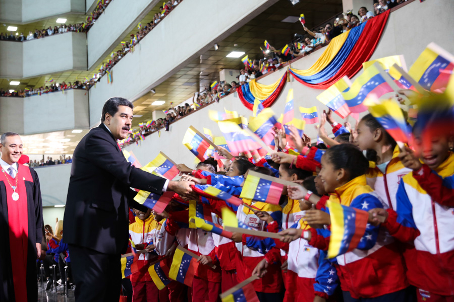 Nicolas Maduro at his inauguration as President of Venezuela