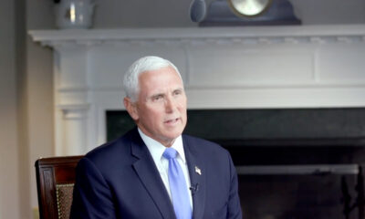 Former Vice-President Mike Pence giving an interview to 60 Minutes