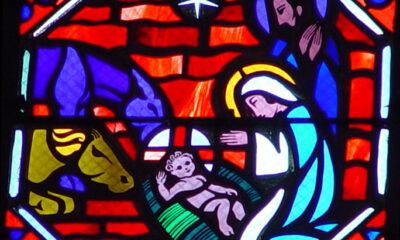Nativity in stained glass