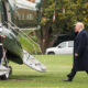 President Trump boards Marine One on the South Lawn of the White House