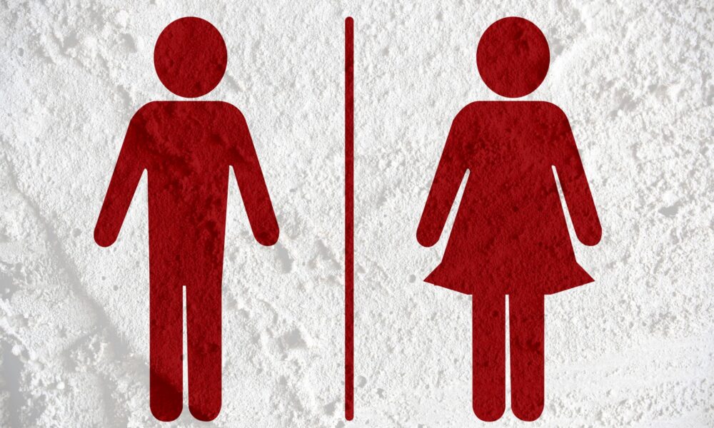Gender specific icons for marking restrooms