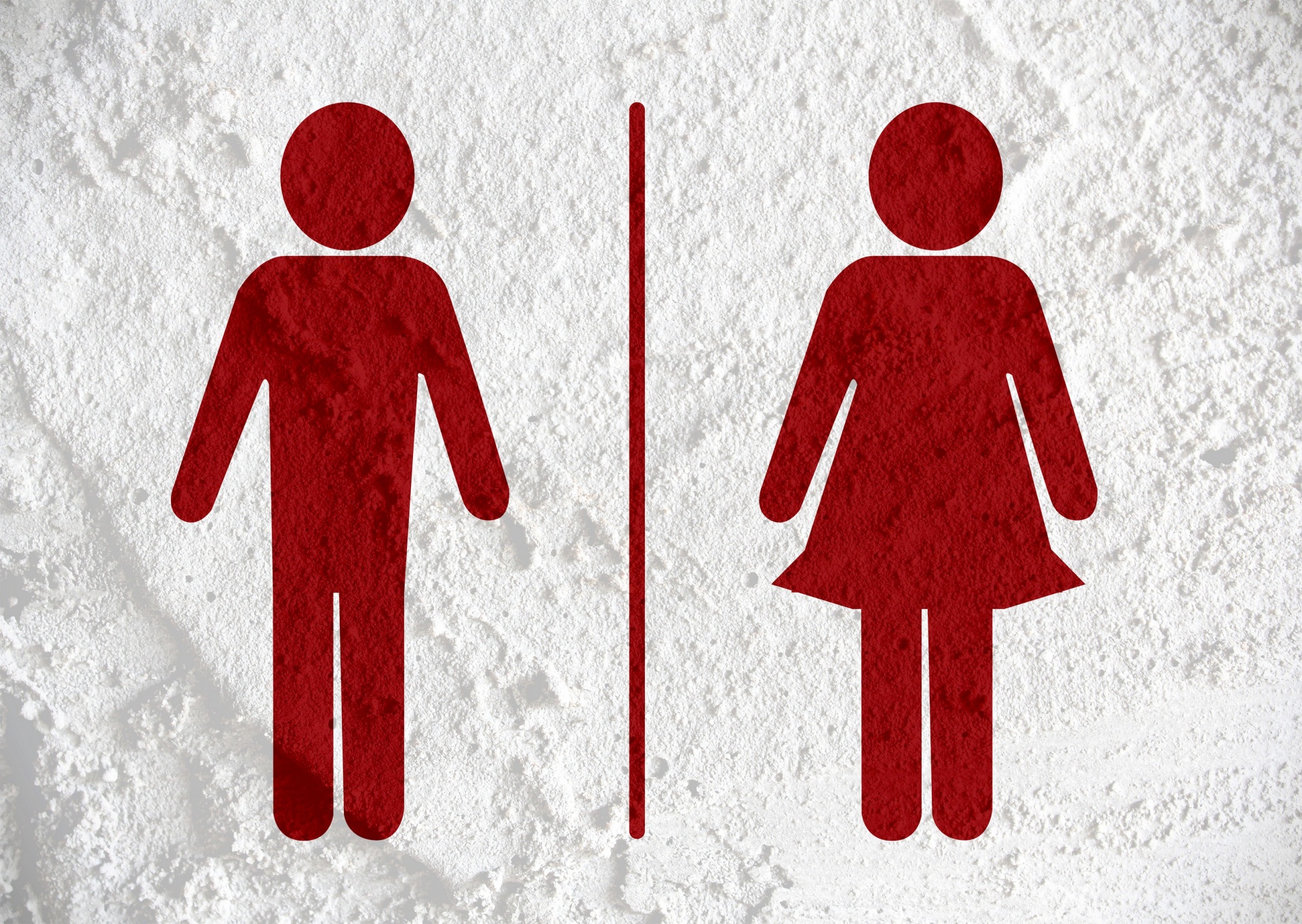 Gender specific icons for marking restrooms
