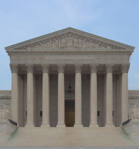 The United States Supreme Court under a cloudless sky