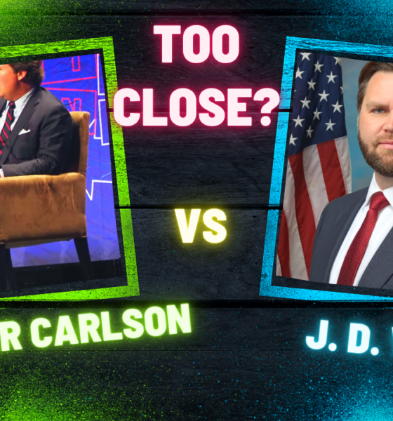 J. D. Vance and Tucker Carlson