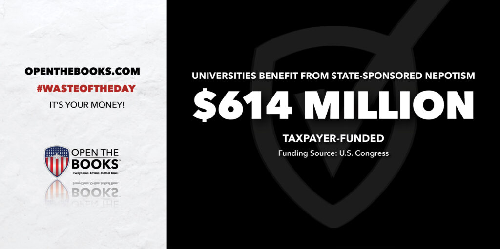 Waste of the Day University Graduated Senators Earmarked Cash for Their Former Schools