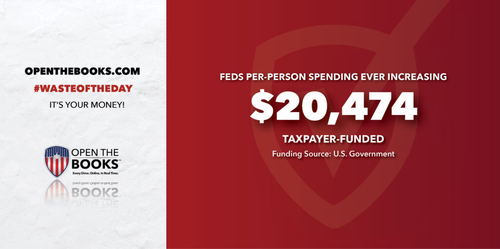 Waste of the Day Government Outlays Per Person Up Nearly 100X Since 1916