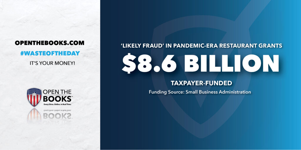 Waste of the Day SBA May Ignore Erroneous Grants