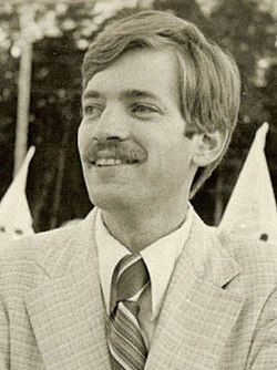 David Duke as a Grand Wizard of the KKK