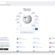 Screenshot of front page of Wikipedia