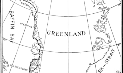 Greenland and surrounding islands and straits
