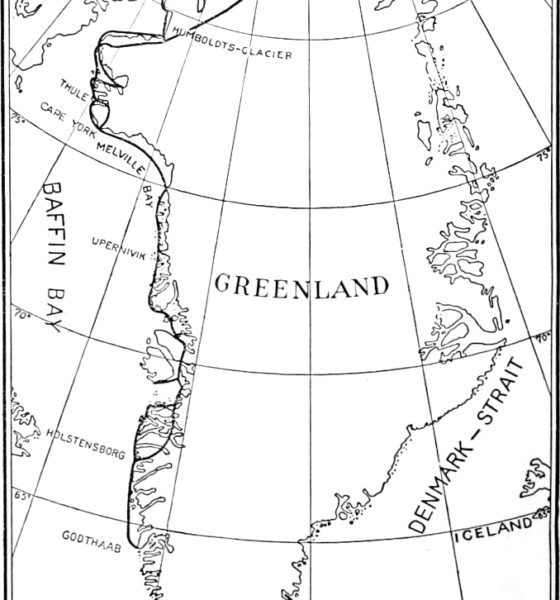 Greenland and surrounding islands and straits