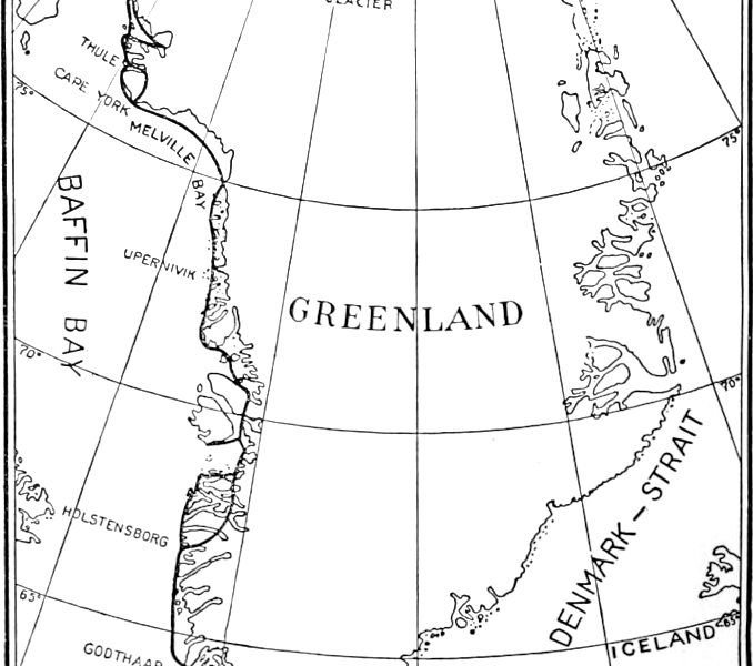 Greenland and surrounding islands and straits