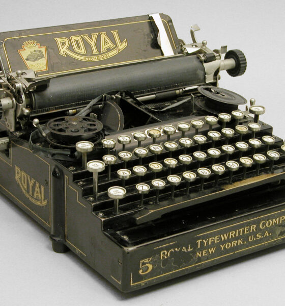 An early model of a typewriter, a traditional academic tool
