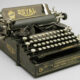 An early model of a typewriter, a traditional academic tool