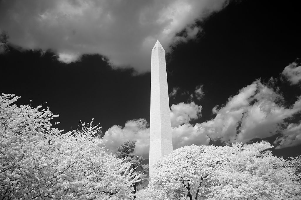 The Washington Monument in infrared