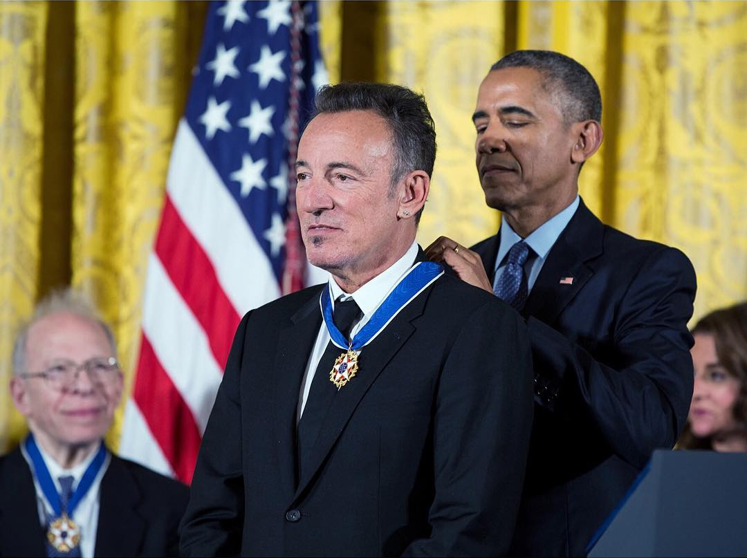 Barack Obama awards Bruce Springsteen the Medal of Freedom