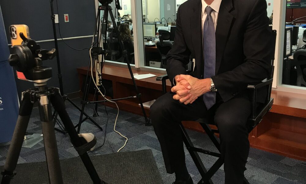 Gavin Newsom in studio on April 23, 2020