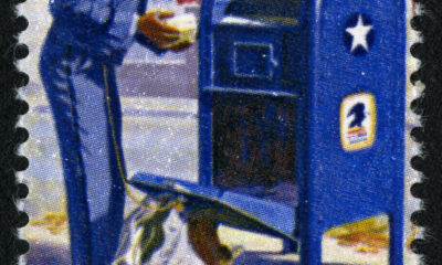 A United States Postal Service stamp issued 1973. Note the price.