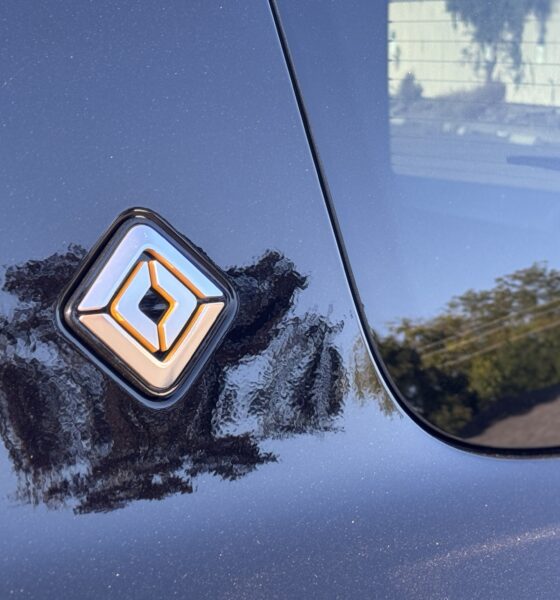 Rivian R1S electric sport-ute in closeup taken June 2025