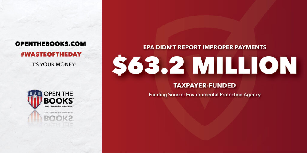 Waste of the Day EPA Missed Obvious Payment Inaccuracies
