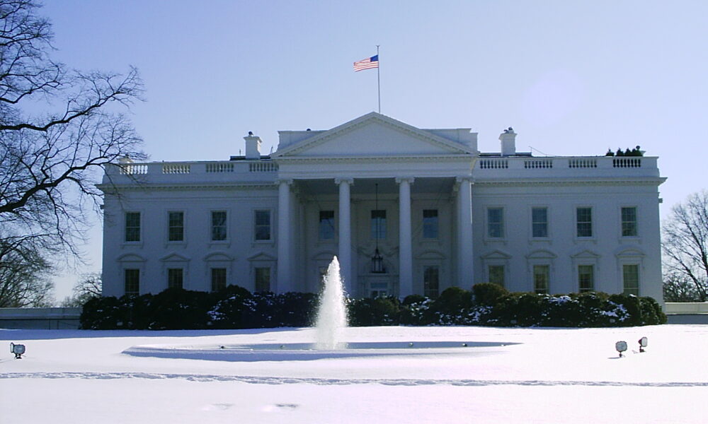 White House in winter