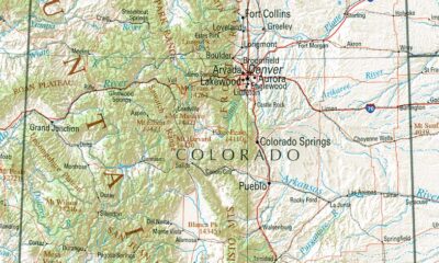 Map of Colorado centered on Denver
