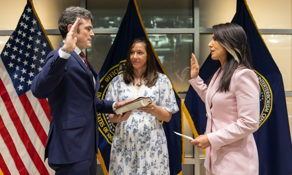 Joe Kent takes the oath to become Director of the Counterterrorism Office