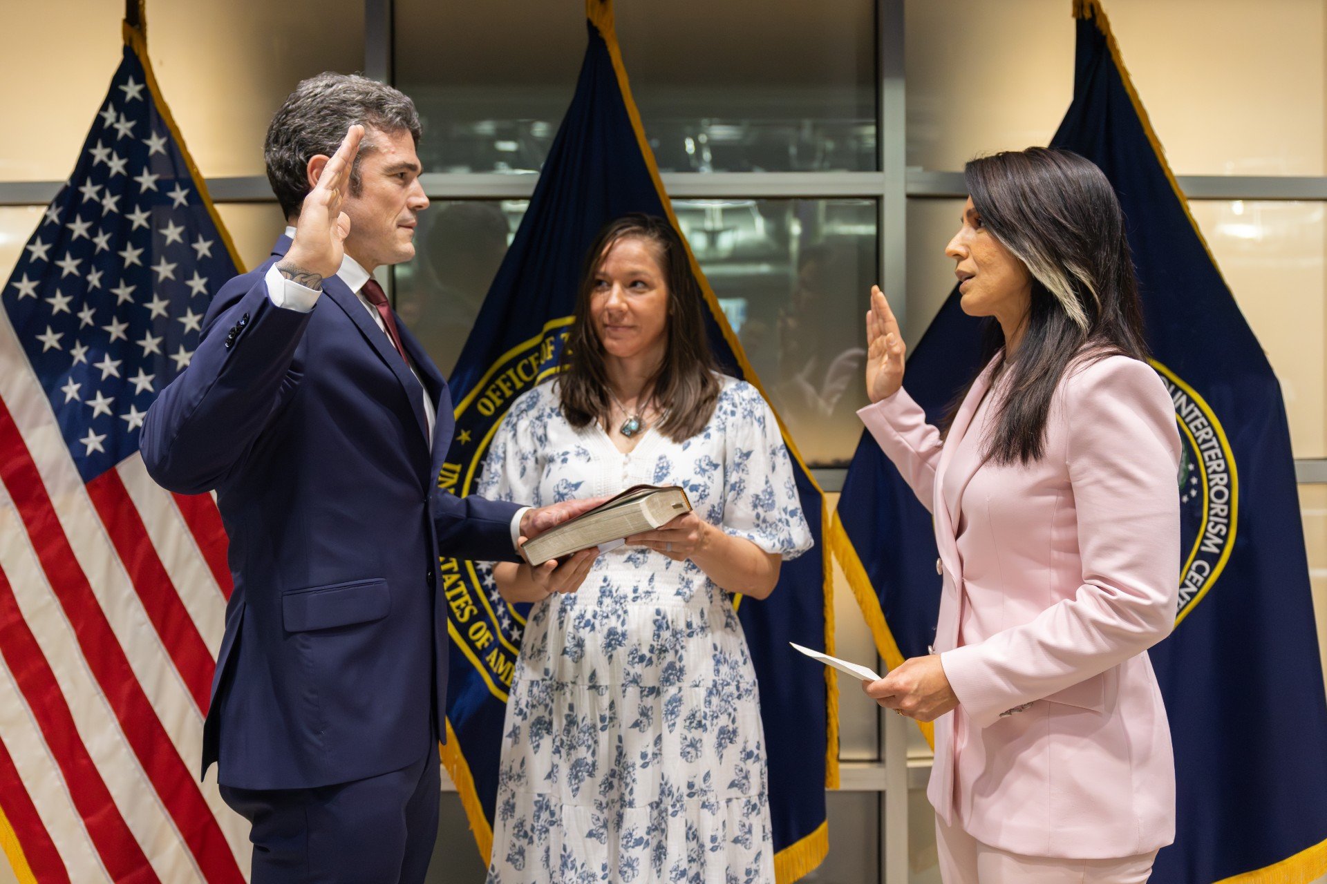 Joe Kent takes the oath to become Director of the Counterterrorism Office