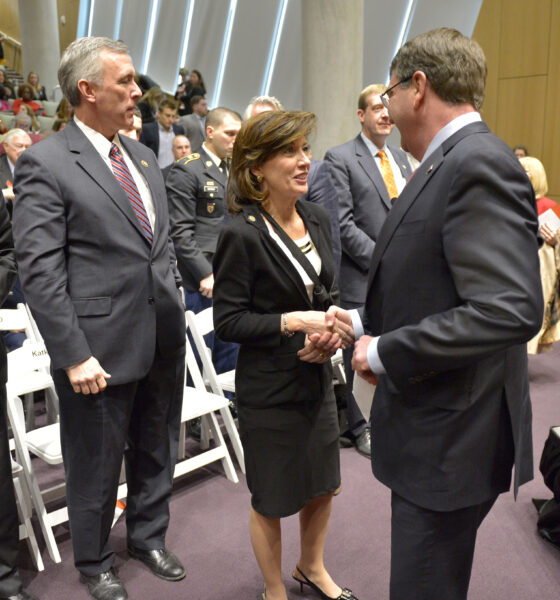 Kathy Hochul and Ash Carter at Syracuse University