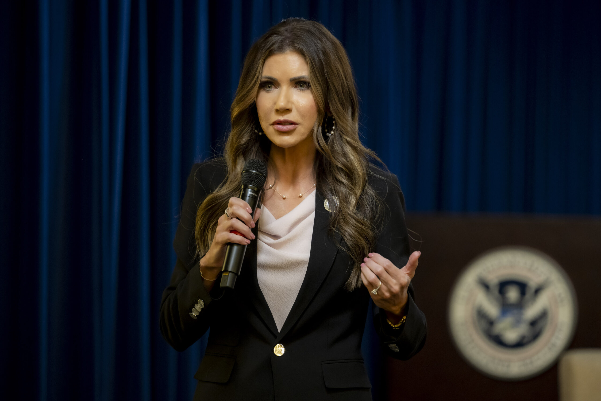 DHS Secretary Kristi Noem visits the headquarters of Immigration and Customs Enforcement (ICE)