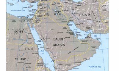 Map of the Middle East from the Library of Congress