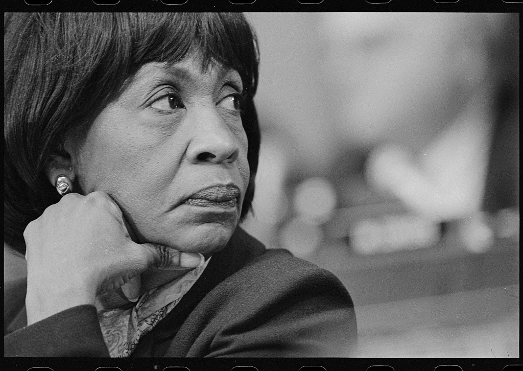 Representative Maxine Waters (D-Calif.) at a hearing of the House Judiciary Committee as it considered Articles of Impeachment against then-President Bill Clinton