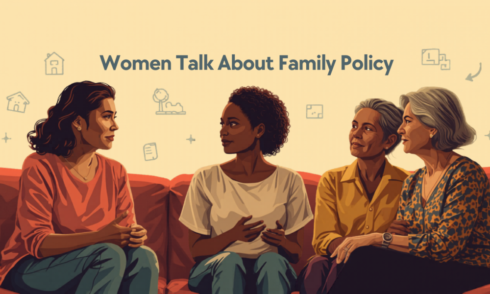 The conversation women are having