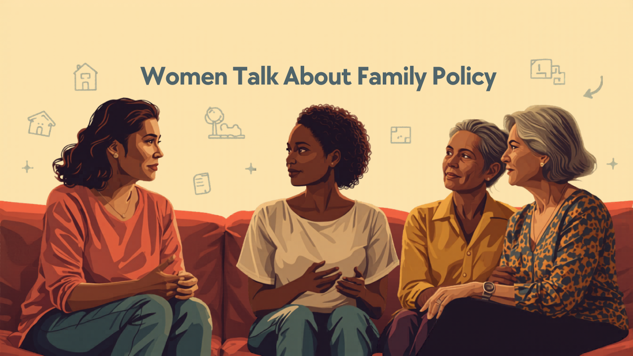 The conversation women are having