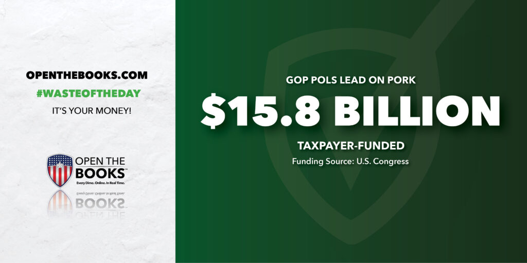 Waste of the Day Earmark enactments final tally nears $16 Billion