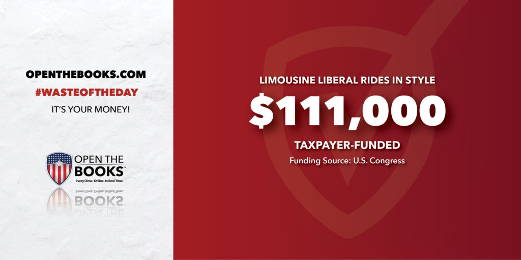 Waste of the Day Representative Maxine Waters Charged Taxpayers for Limousines