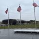 American flags surrounding the Washington Monument