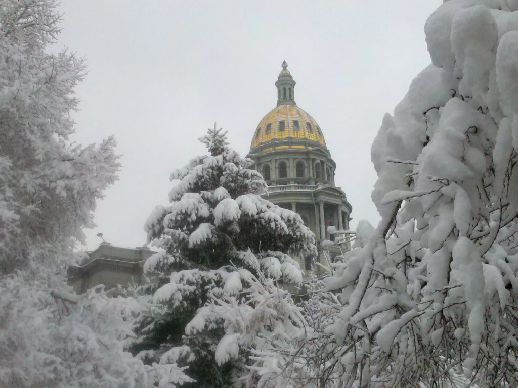 Colorado State Capitol in winter