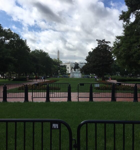 Lafayette Park looking toward the White House and beyond to the Washington Monument