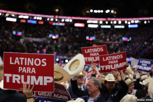 Latinos for Trump sign of the Hispanic shift