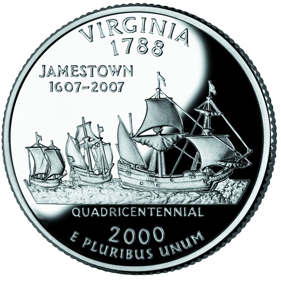 Virginia quarter reverse side