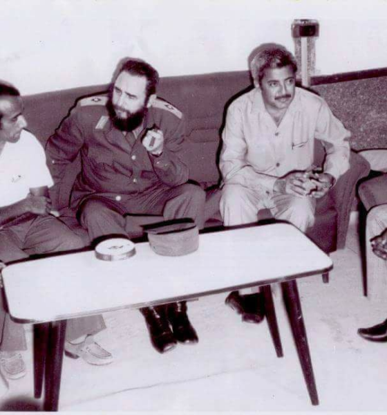 Fidel Castro visits the Yemeni capital of Aden in 1977
