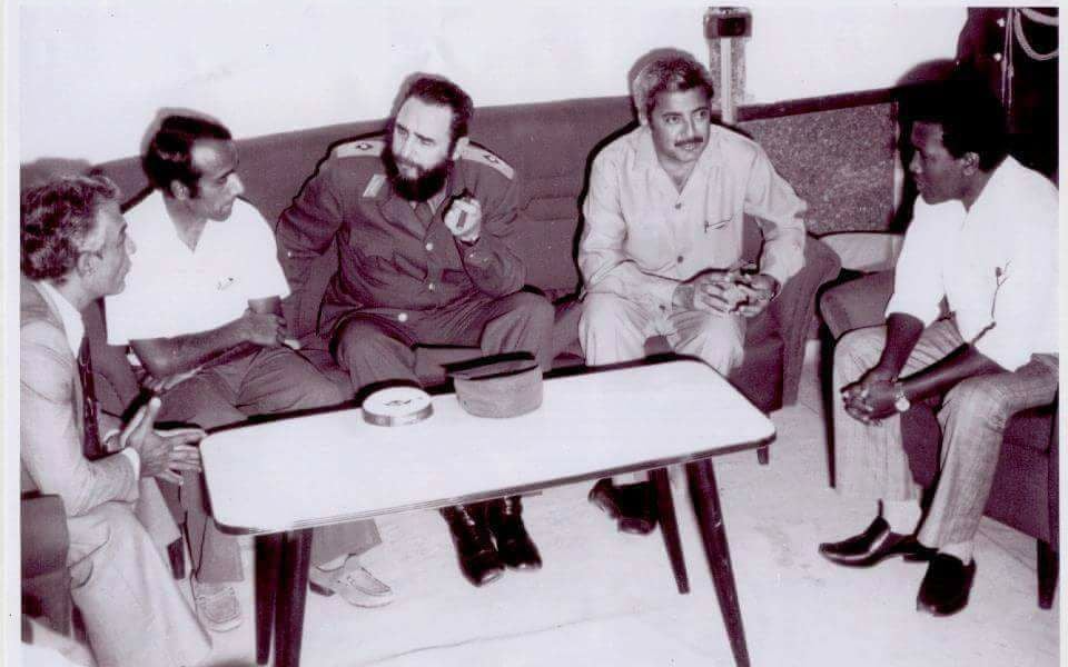 Fidel Castro visits the Yemeni capital of Aden in 1977